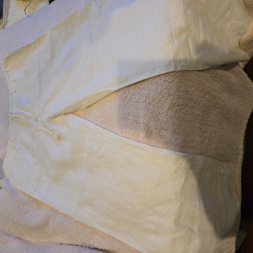 Emanuel Ungaro white Linen pants 👖 size XL never worn